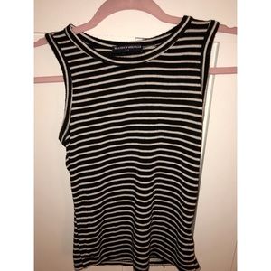 Black and white striped tank top